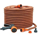 manguera para riego agricola precio Material: látex 100% natural, ligero y manejable, se adapta a todos los grifos. Equipamiento: una lanza de 7 funciones. Presión de 2 a 4 bar. Color: naranja. Dimensiones: de 12 a 40 metros