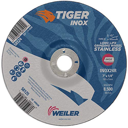 Tiger INOX Roue de coupe fine 7" pour tronçonner l'acier inoxydable sans bavure