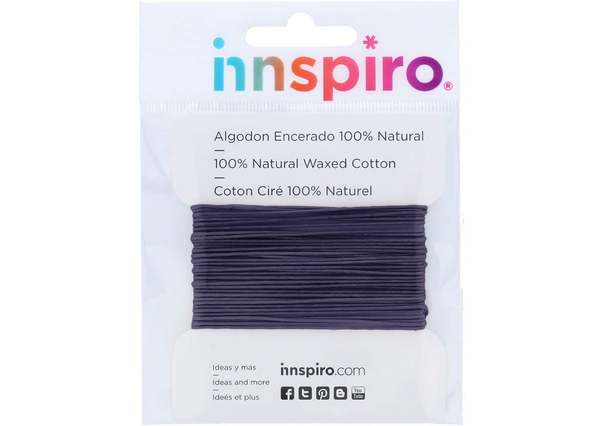 Cotton cord Waxed Fine Purple 0.5 mm. 5 m.