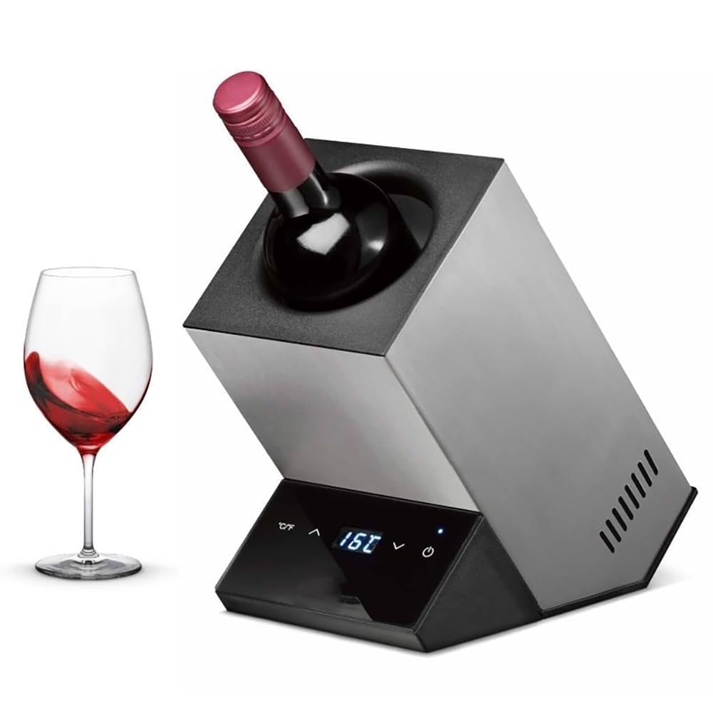 Raffreddatore elettrico per bottiglie, display digitale touch control, temperatura regolabile da 5 a 18 °C, non necessita di ghiaccio, ideale per gli amanti del vino e la conservazione di bevande
