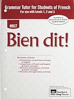 Bien Dit: Grammar Tutor For Students of French, For use with levels 1, 2, & 3 0030920604 Book Cover