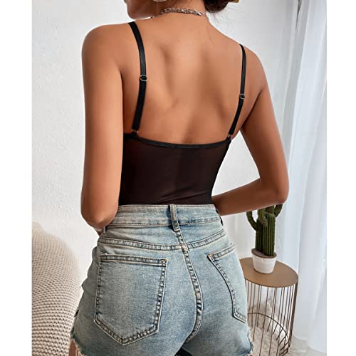 Body-Mujer-Sexy-Transparente-Tirantes-Bodysuit-sin-Mangas-Malla-Elastica-Ropa-Interior-Body-Mono-Leotardo-Backless-Jumpsuit-Fashion-Encaje-Going-Out-Tops