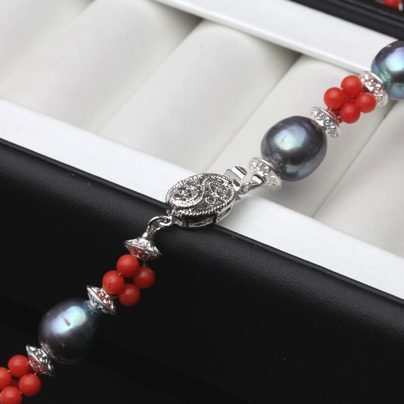 Collane di perle d'acqua dolce Collane in argento 925 Gioielli for le donne Regalo di gioielli di moda for matrimoni Collane da donna