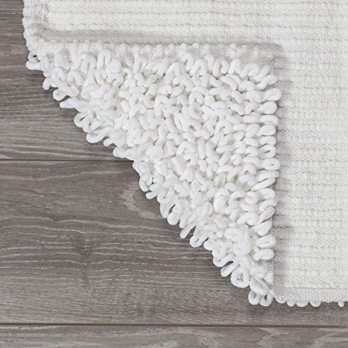 Sealskin Twist Bath Mat, Polyester, White, 60 x 3 x 120 cm