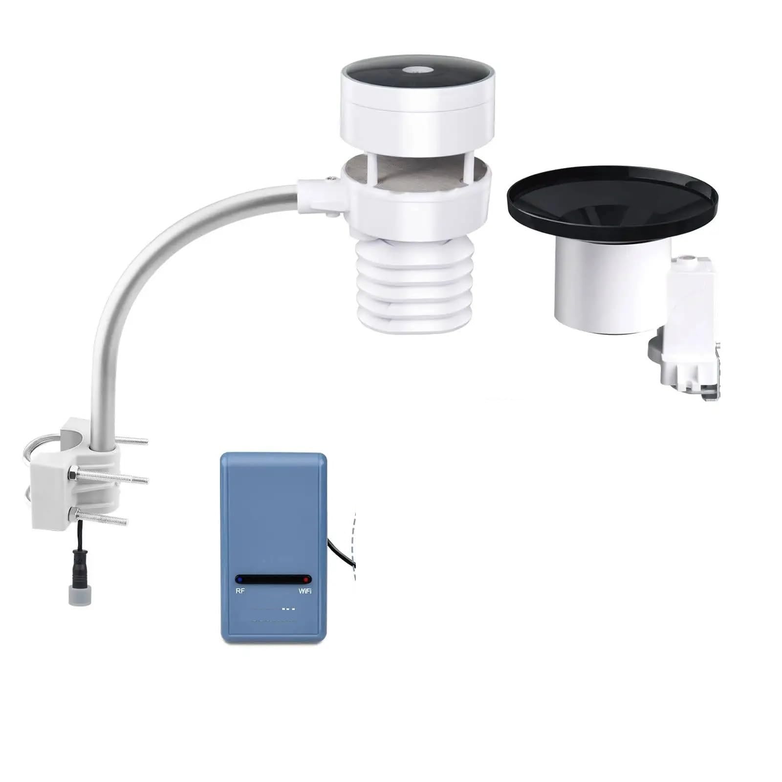 NURII GW1103, estación meteorológica, Incluye Sensor anemómetro ultrasónico WS80, Sensor pluviómetro con Vaciado automático y concentrador GW1100(915MHz)