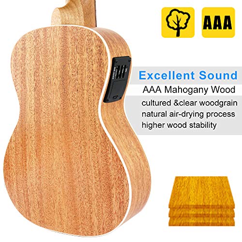 Vangoa Électro-acoustique Concert Ukulélé 23 pouces Acajou Vintage Hawaii Ukulele Set pour Débutants Adultes, avec… - Les Beatles, Paul McCartney, John Lennon, RIngo Starr, George Harrison Vangoa Électro-acoustique Concert Ukulélé 23 pouces Acajou Vintage Hawaii Ukulele Set pour Débutants Adultes, avec… – Image 3
