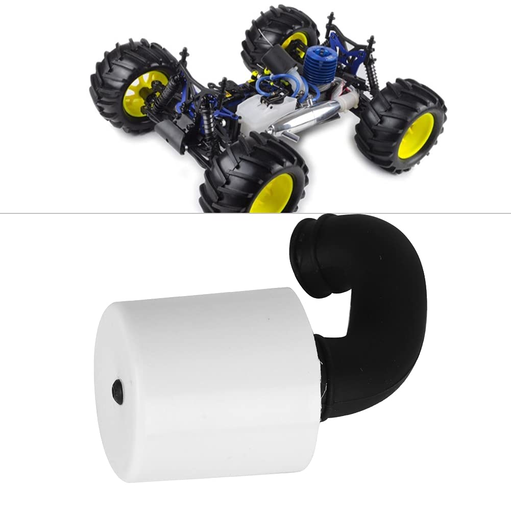 equlup RC Car Air Filter, Universal Mini Engine Air Filter Cleaner Remote Control Large Intake Accessory for HSP 1/8 Remote Control Car Upgrade Parts (White)