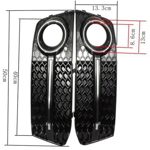 Cache antibrouillard pour Audi A4 B8 2009-2011 grille de calandre avant gauche droite - 4