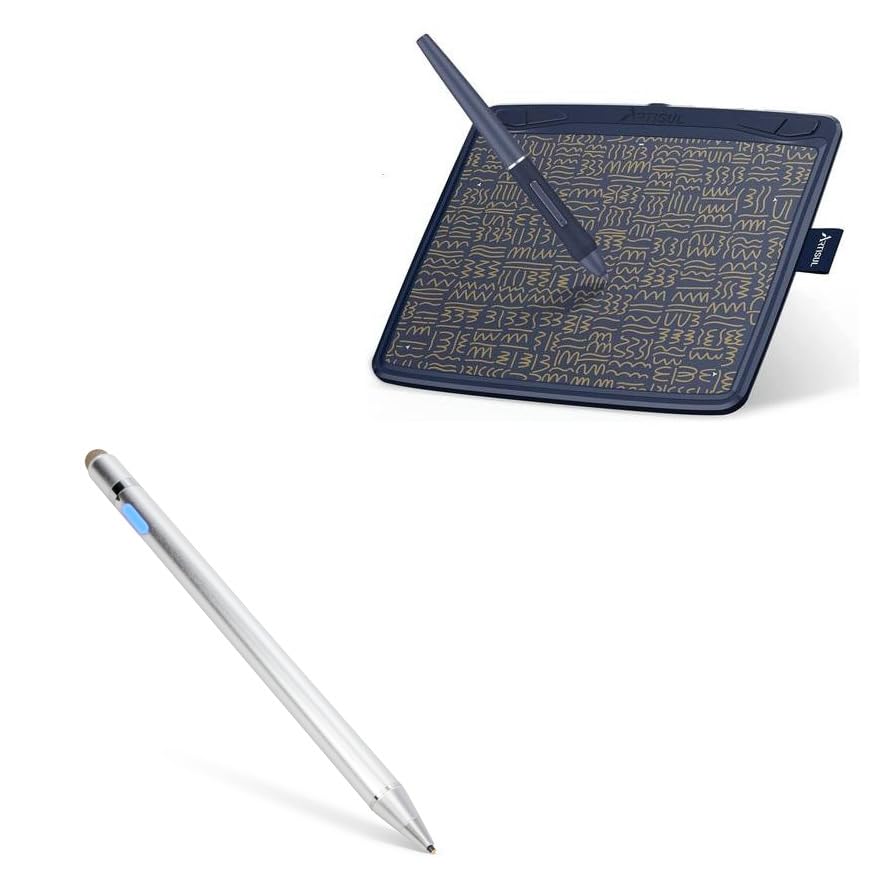 BoxWave Stylus Pen Compatible with Artisul A801 - AccuPoint Active Stylus, Electronic Stylus with Ultra Fine Tip - Metallic Silver