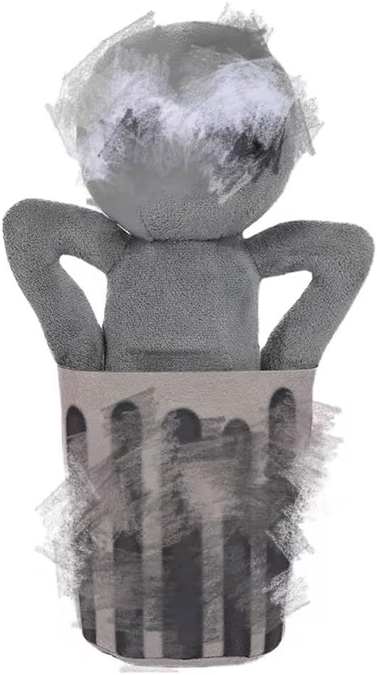 FAMILIOCartoon character trash can plush toy Popular Cartoon Plush 30cm Horror Game Stuffed