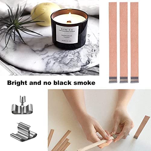 280 mechas gruesas de madera para velas kit miniatura 5