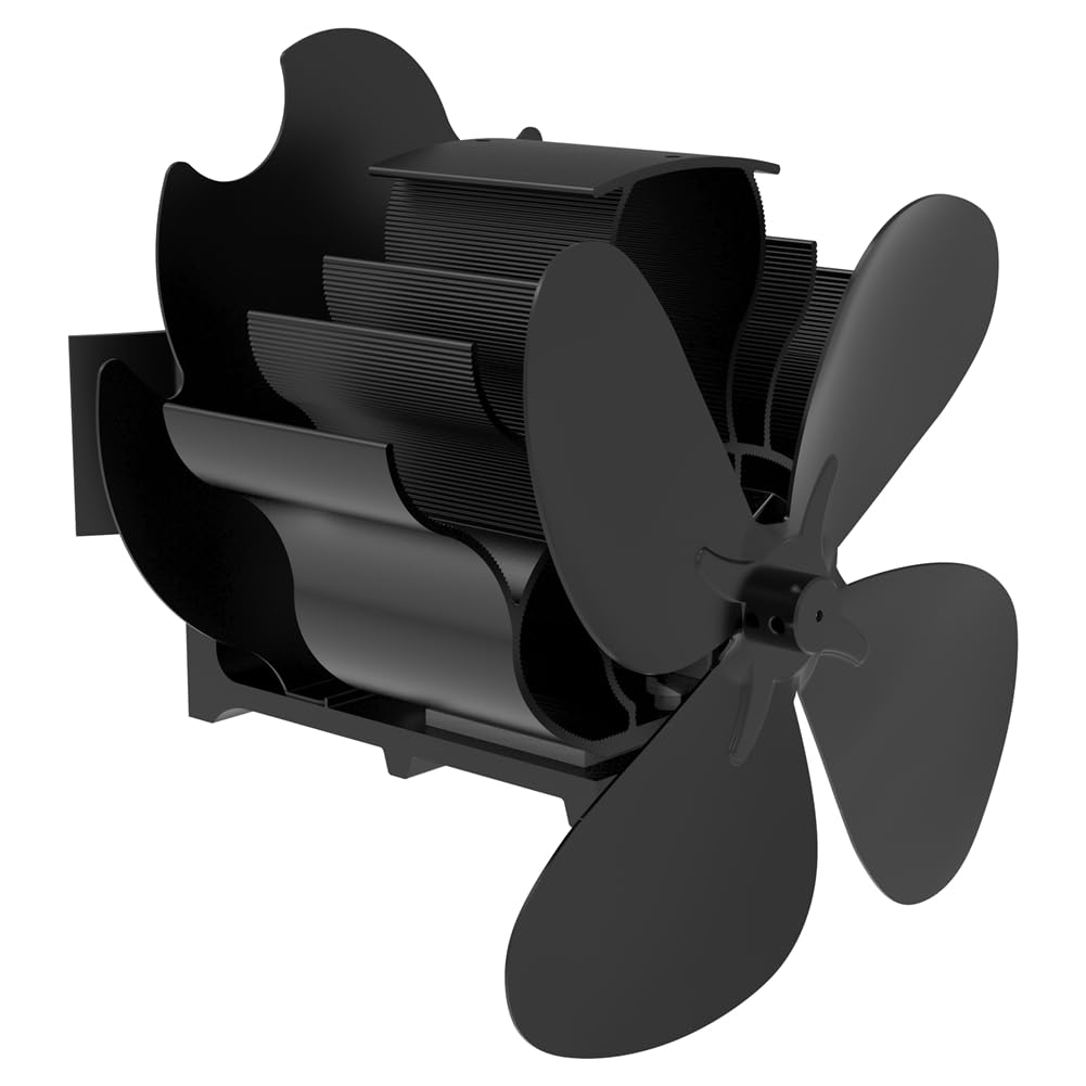 Ventilateur de poêle à bois contre la perte de chaleur pour cheminée et intérieur