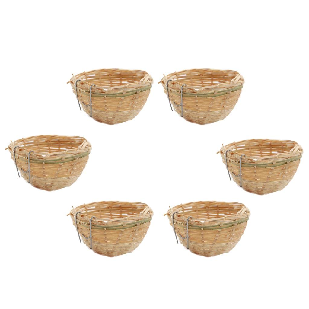 Nichoirs en bambou pour canaris et petits oiseaux exotiques, accessoires de cage de 10x6cm