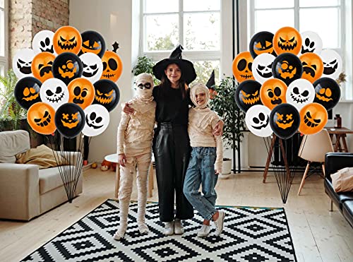 Tuwuna TUWUNA-30 Halloween Party Decoration 60Pcs Halloween Balloons 12 Inch Latex Balloons 15 Styles Pumpkin And Ghost Face Balloon thumb #3