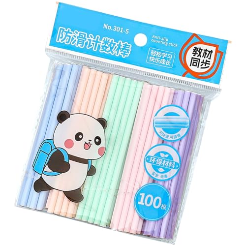 Buhygn Bâtonnets de Comptage Mathématique | Jouet Éducatif 100 Pièces pour l'Apprentissage | Jeux Mathématiques Maternelle Bâtons Numériques - pour l'Initiation au Calcul Filles Garçons Salle de