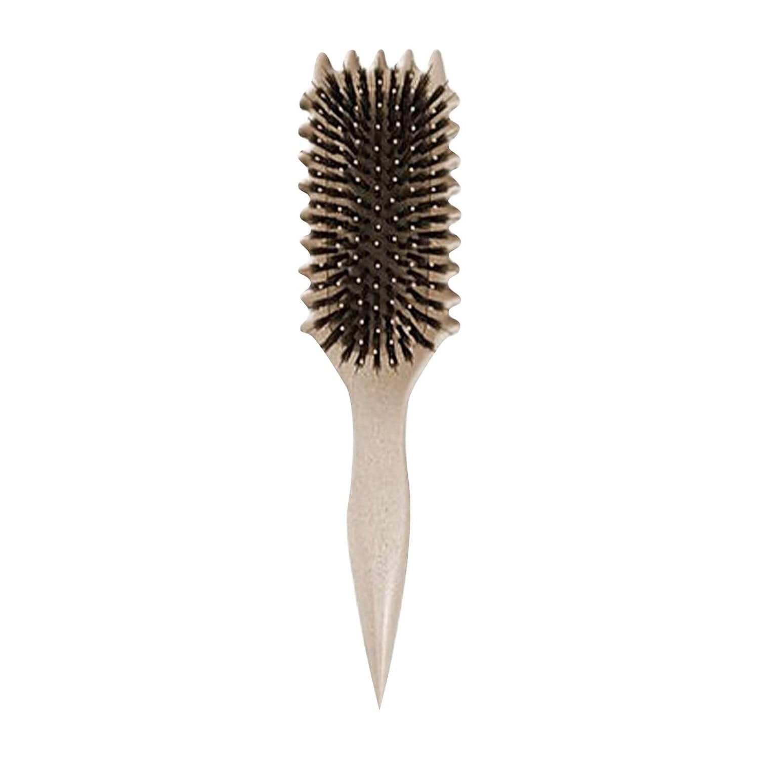 Curl Defining Brush for Curly Hair - Reduces Pulling & Separation, Men's & Women's Curls (Beige)