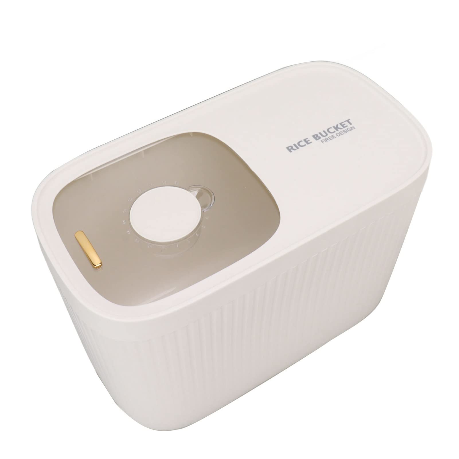 Rengue Cubo de Plástico para Arroz, Libre de BPA, Recipiente Hermético para Almacenar Alimentos con Tapa Transparente y Anillo de Sellado para Harina, Legumbres, Granos y Frutos secos. (WHITE)