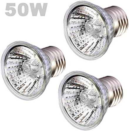 Wuhostam 50W UVA UVB Full Spectrum Sun Lamp Sunbathe Heating Lamp/Bulbs for Reptile3 Pack.