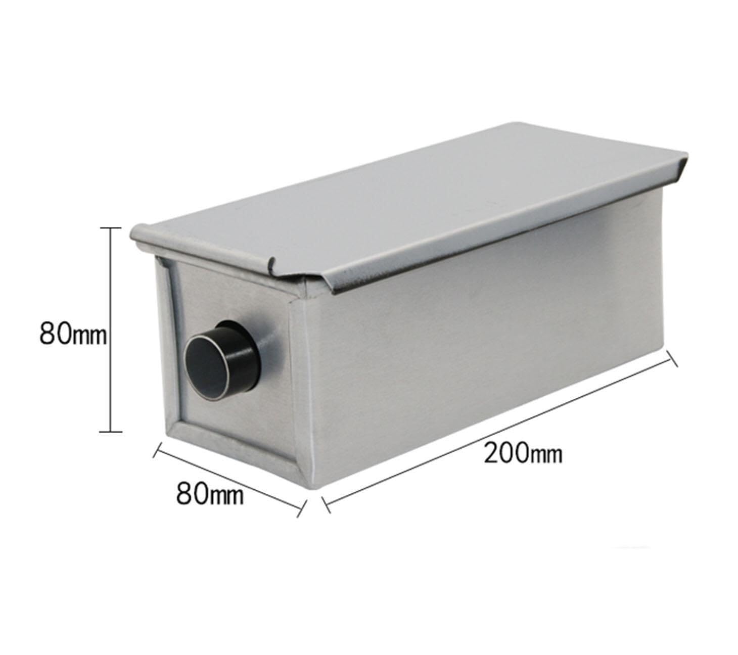 Caja De Pan Panera para Pan Sartén Rectangular para Tostar, Utensilios De Cocina para Hornear, Sartén para Tostar Pan con Tubo Central Y Tapa para Cocina Caja Contenedor De Pan(Black)