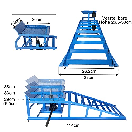 HENGMEI Paire de rampes Véhicule Rampe de Levage Hauteur...