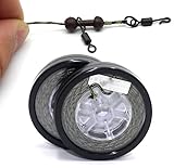 KTGCOZS Pack of 1 5 m camo Green Carp Fishing Line Hook Link Carp Hooklink 35 LB Rigging Line Leash Material carp Shock Leader for Fishing Hair Rig