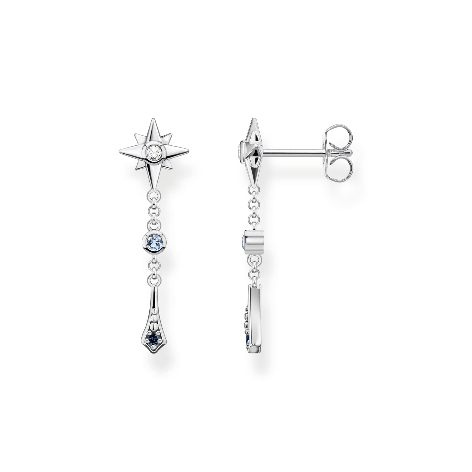 Thomas Sabo Earrings Royalty Star with Stones 925 Sterling Silver H2209-945-7