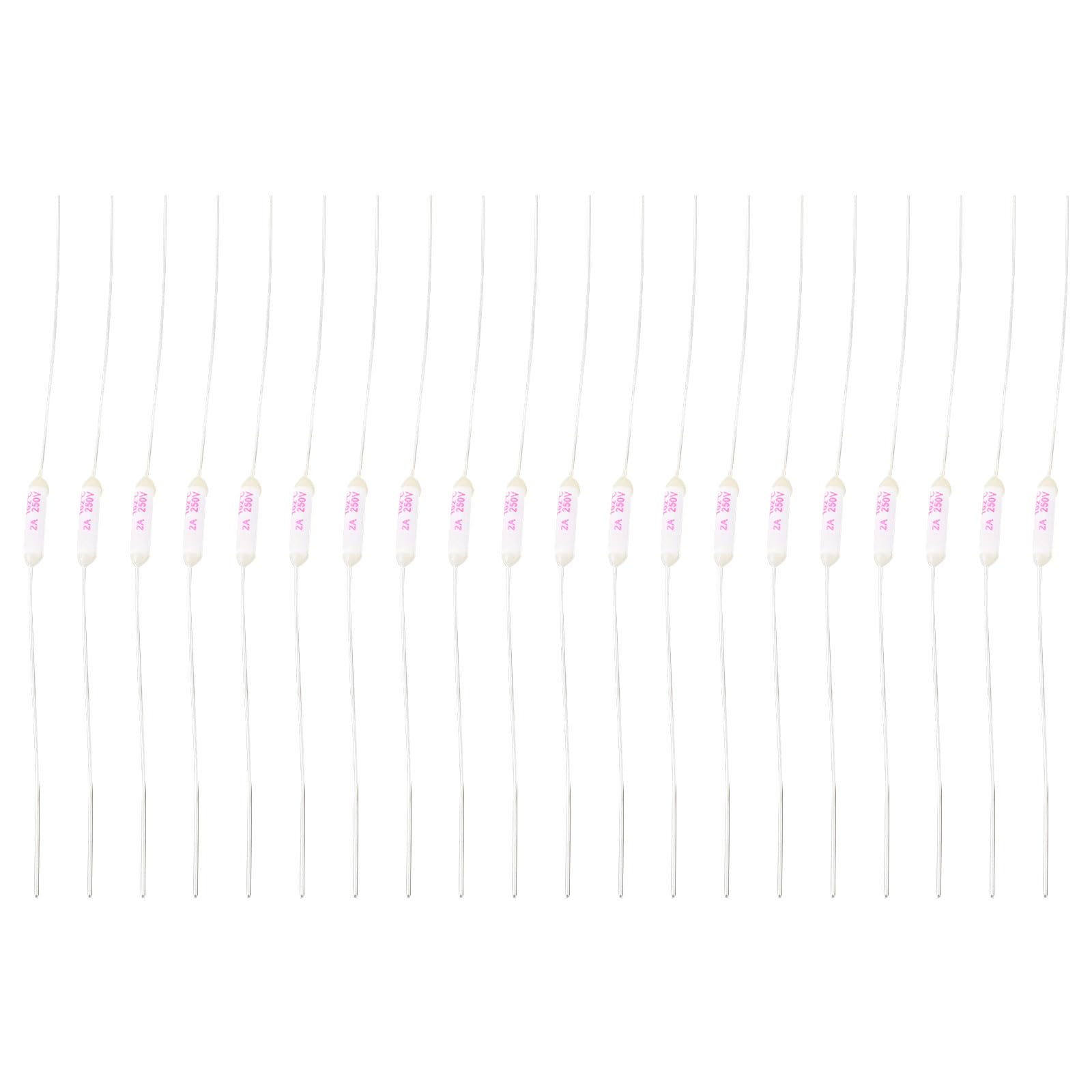 VGOL 20Pcs Thermal Fuse 250V 2A 102? for Household Industrial Electrical Products