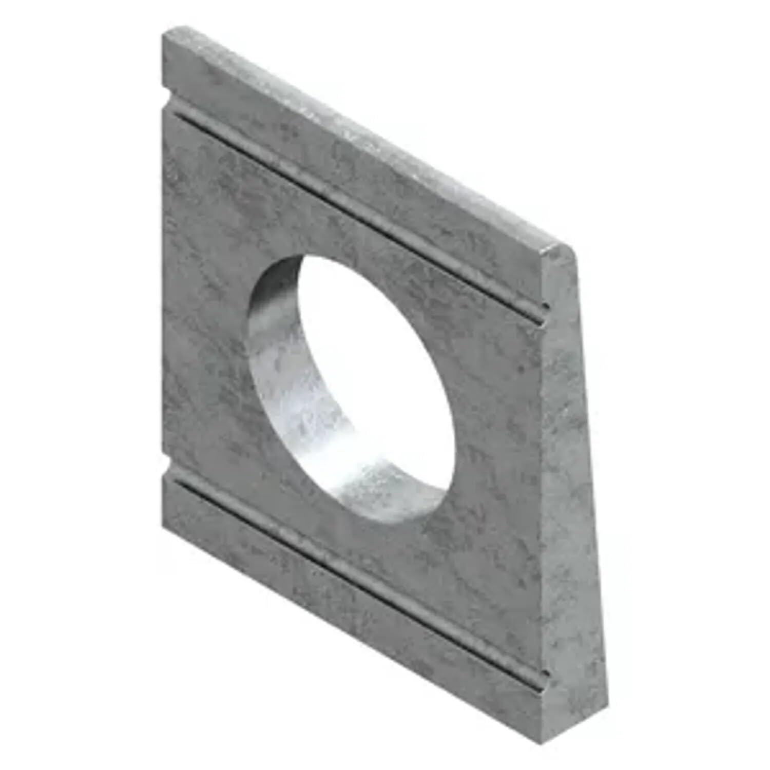Pack of 50 x M10 Square Taper Washers - 8% for U-Sections DIN 434 - Self Colour Finish