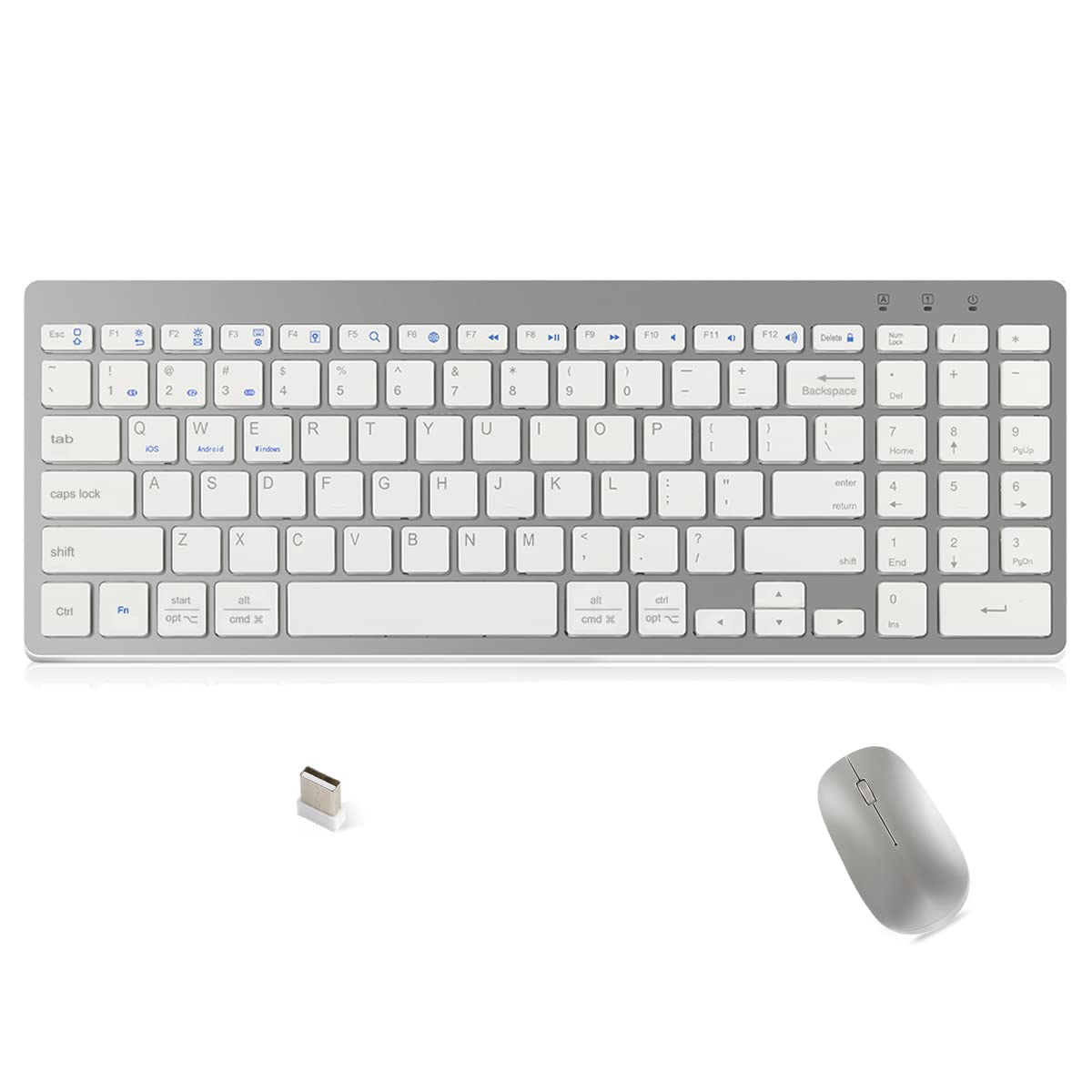 Buy Full Size Wireless Keyboard and Mouse Set in One, CoastaCloud