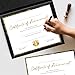 25 Gold and Black Certificate of Achievement, School Graduation Ceremony Certificates of Completion, Achievement and Recognition for Students, Teachers, Employees, 8x10 Inches