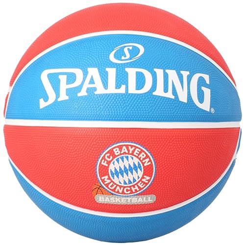Spalding - EUROLEAGUE Team SZ7 - FC Bayern - Baloncesto - Talla 7 - Baloncesto - Material: Goma - Exterior - Antideslizante - Excelente Agarre - Muy Resistente