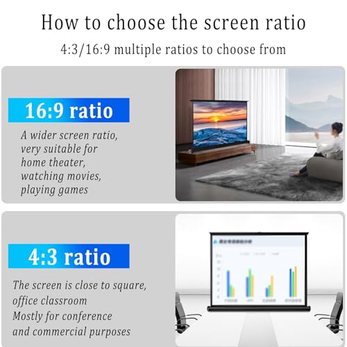 Pantalla Proyector 50 pulgadas 16:9 portátil ligera miniatura 5