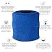 Suddora Sweatbands for Kids, Moisture Wicking 2 Wristbands and 1 Headband Set, Soft and Skin-Friendly Fabric, Moisture-Wicking Athletic Sweat Bands for Basketball, Baseball, Soccer, Blue