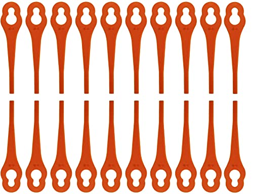 100 cuchillas de repuesto para cortabordes Fuxtec FX-E1RT20, cuchillas de plástico para cortacésped con batería Fuxtec