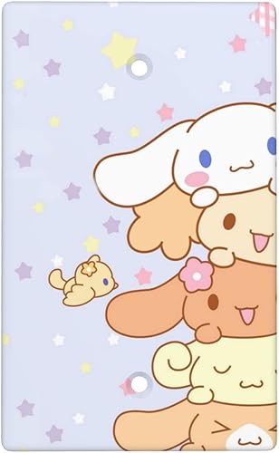 Linda placa de pared en blanco, cubierta decorativa para interruptor de luz, tamaño estándar, color azul