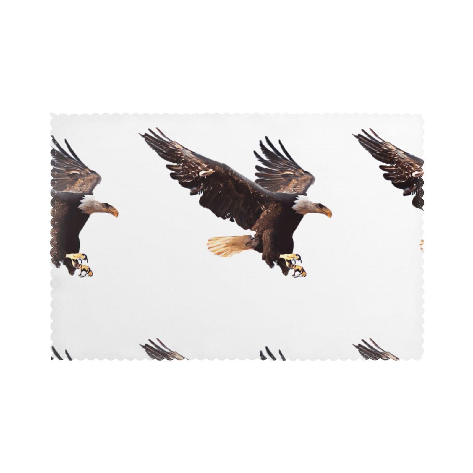 HJFCZH eagle Prints Placemats Set of 6 12x18in – A Great Housewarming Gift for a Warm & Stylish Home