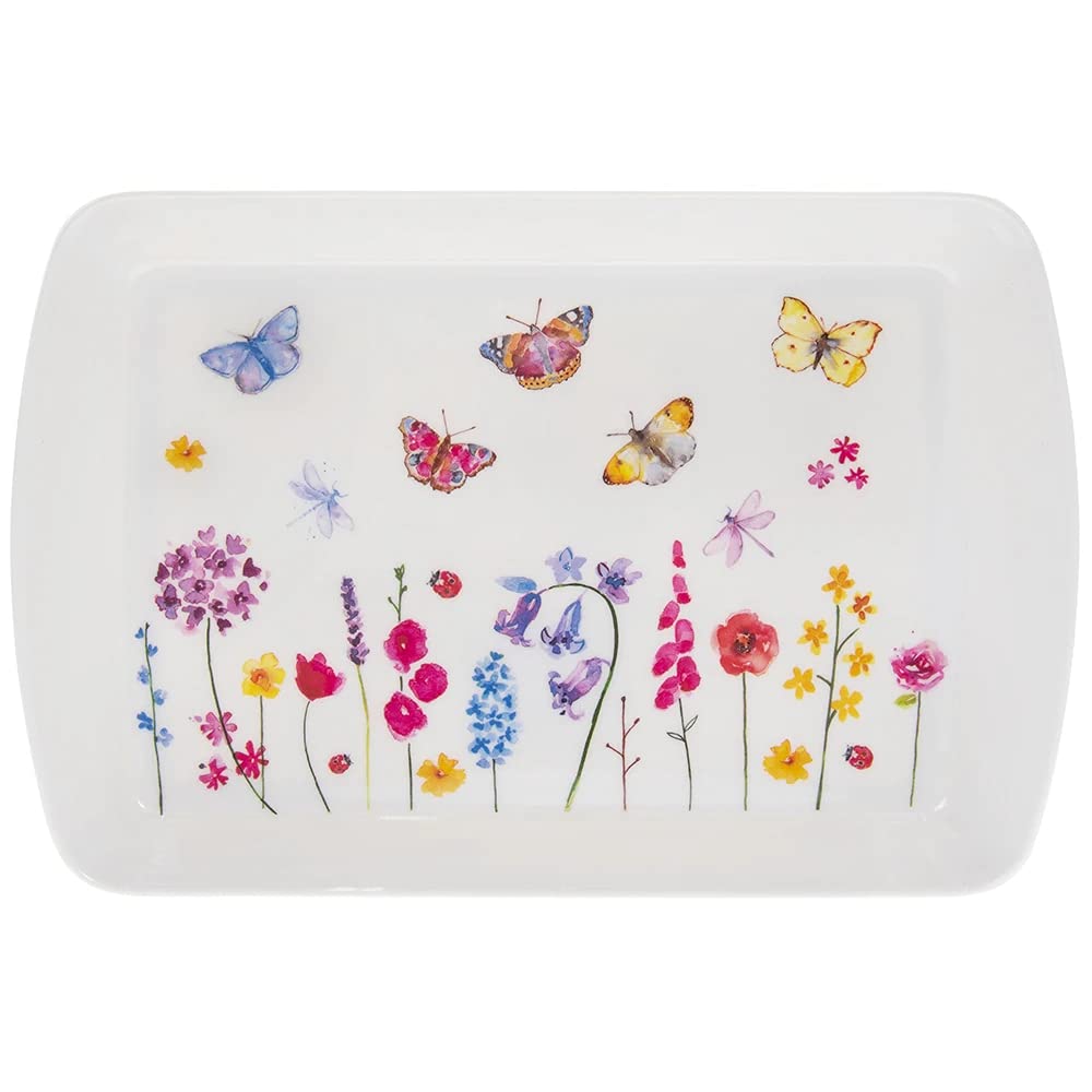 Lesser & Pavey White Butterfly Garden Tray Small By The Leonardo Collection Serving Drinks Kitchen