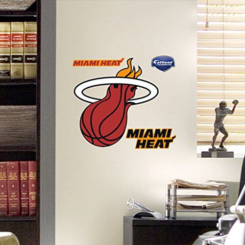 FATHEAD 89NBA-00077 Miami Heat Logo Wall Graphic Measures 12 X 16 in. Pack of 6