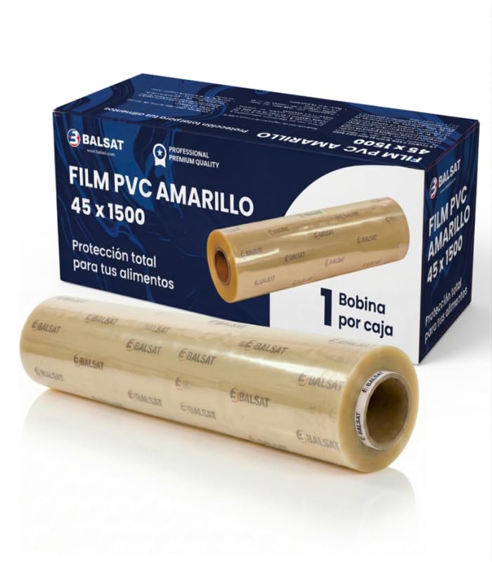 Bobina Film PVC 45x1500 m | Film Alimentario Profesional 8 Micras