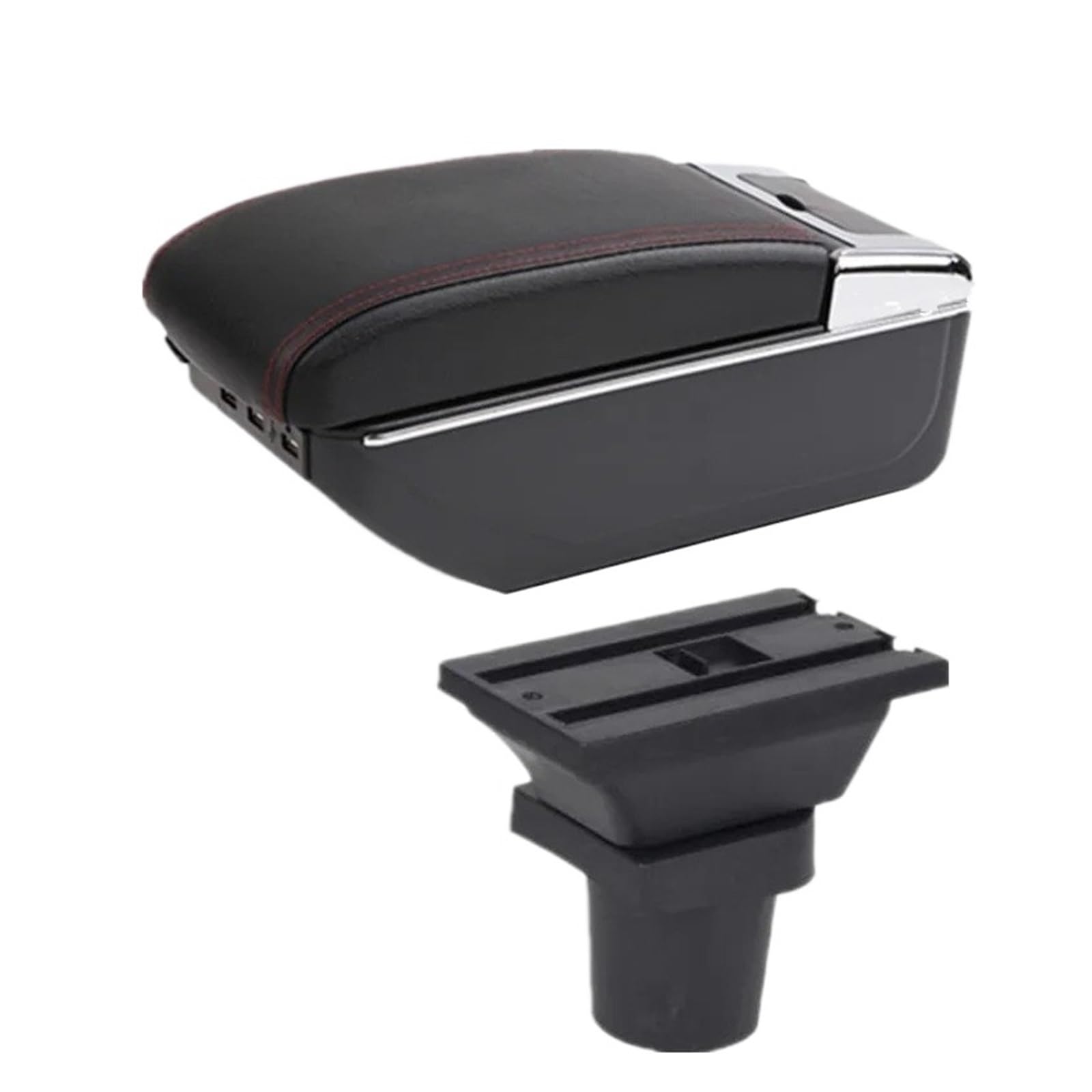 UMDJJU For Toyota For Prius C For Aqua Armrest Storage Box Interior Dedicated Retrofit Parts Car Accessories Car Centre Console Armrest Box(C1 red line 7USB)