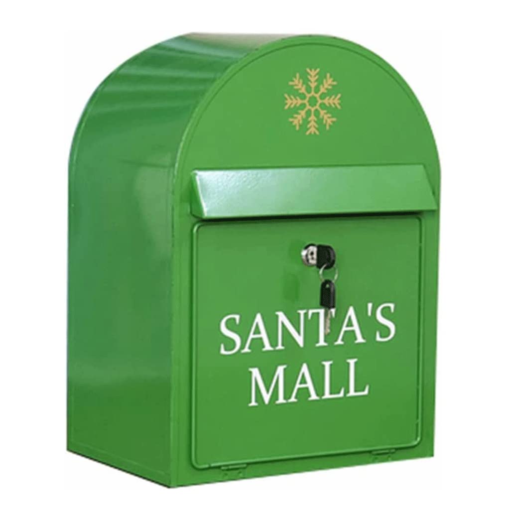 letter box， Mailbox Wall mount Postbox Belt Lock Posts Home Porch Metal Drop Box Outdoor Letter Mailboxes