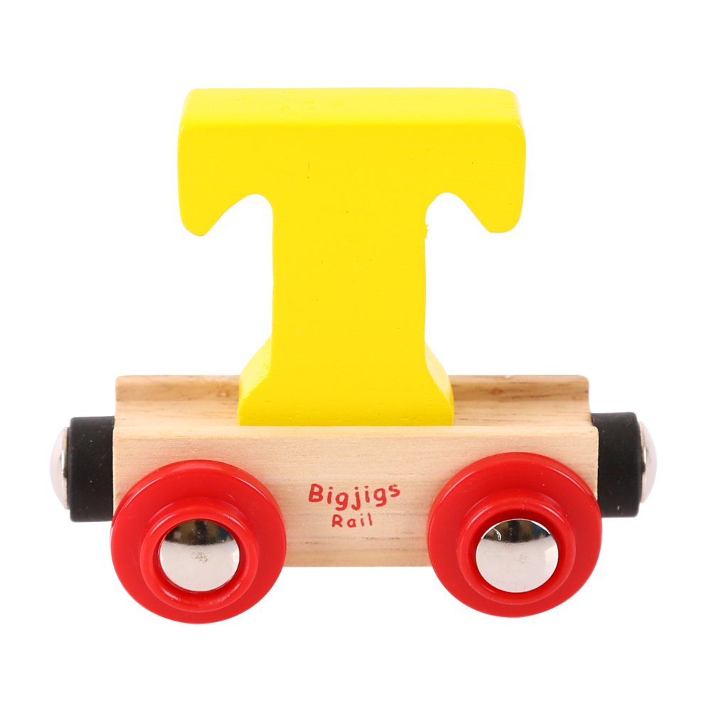 Bigjigs Rail Rail Name Letter T (Yellow)