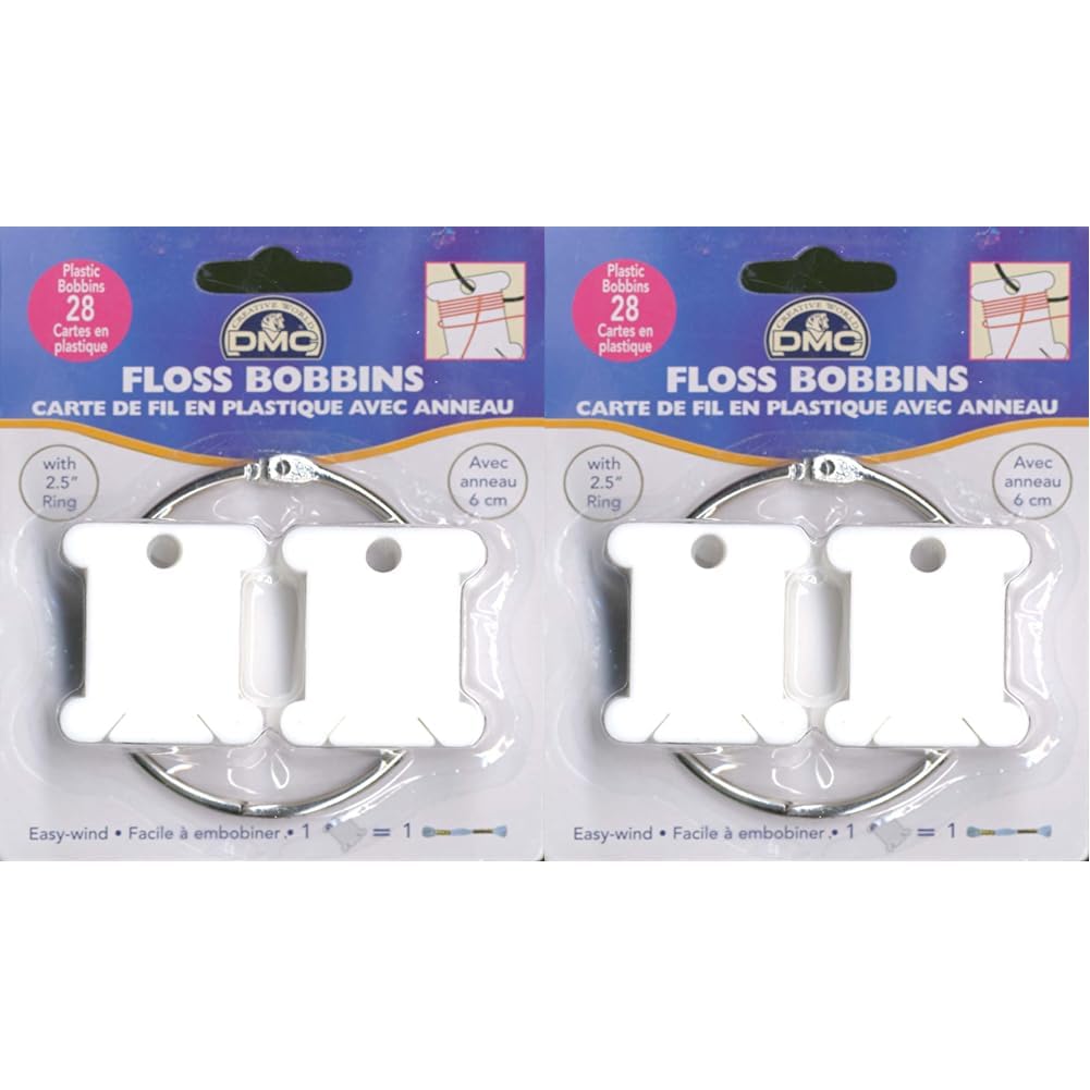 DMCPlastic Floss Bobbins, 28/Pkg (Pack of 2)