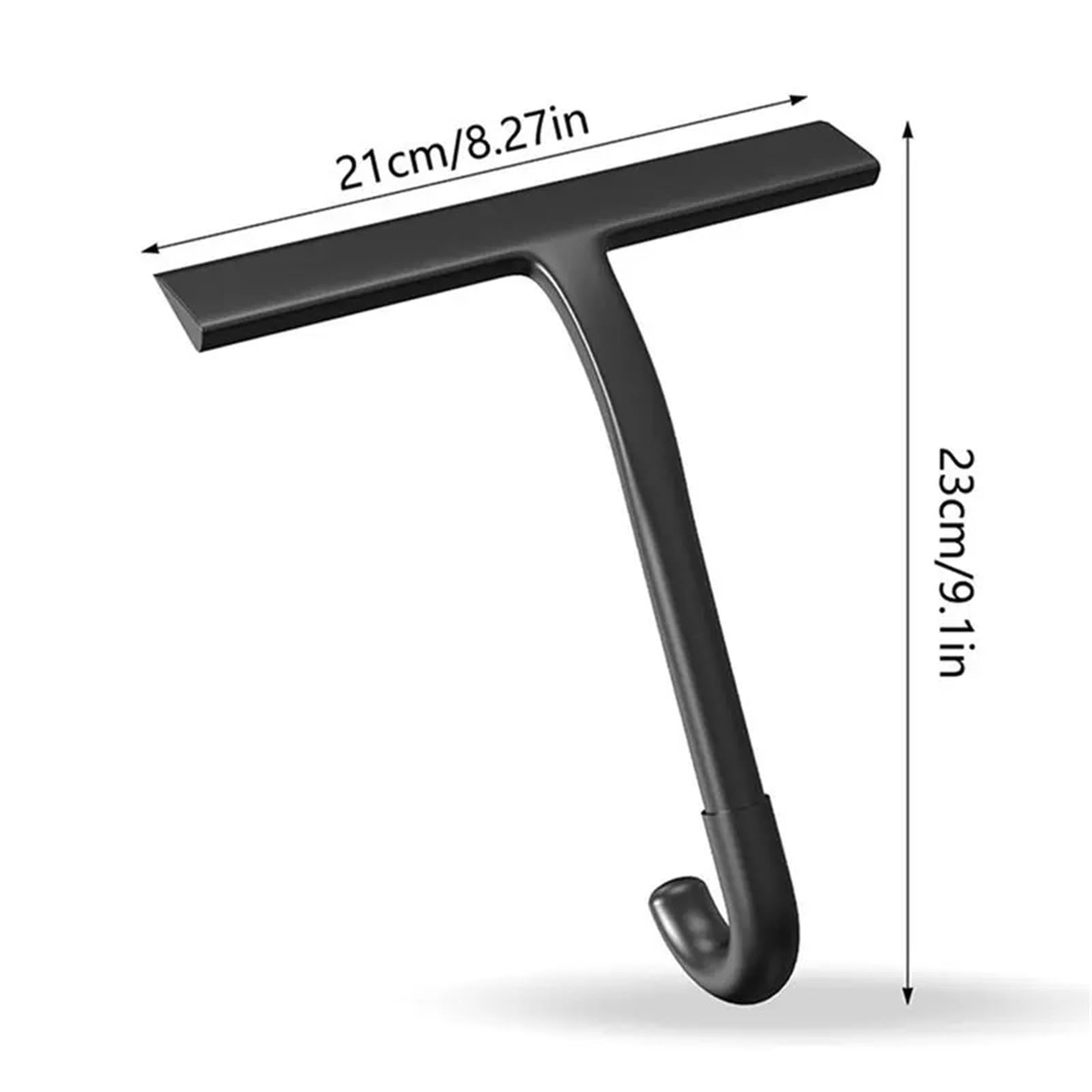 Duschabzieher Streifenfreier Silikon-Duschabzieher mit integriertem großen Haken, ergonomischem Griff und Klinge for Glastüren Badezimmerspiegel