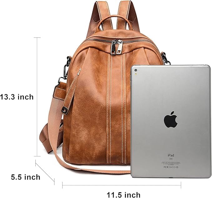 Image of Stylish Casual Medium Office Women Backpack, Travel Daily Use College Bag for Girl's, Note-Book Tuition Nurse Lightweight Backpack