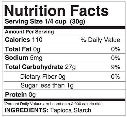 Tapioca Flour (3 lb.) by Pure Ingredients, Also Known As Tapioca Starch, Resealable Eco-Friendly Packaging, Fine White Powder, Gluten-Free, Non-GMO