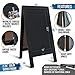 A Frame Chalkboard by HBCY Creations: 40x20 Solid Wood A-Frame Sign Black Double-Sided Magnetic Board, Chalkboard Menu Board, for Restaurants, Cafés, Weddings - Heavy Duty Hinges