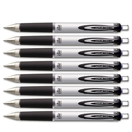 Bolígrafo Uni-Ball Impact tinta gel azul, pack 8 miniatura 1