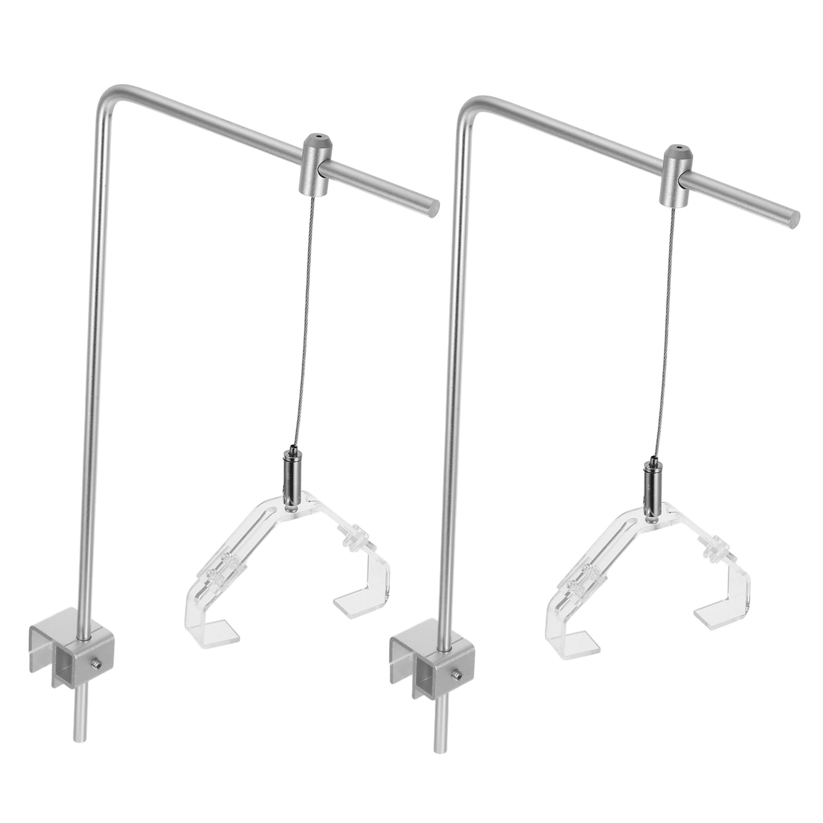 Kisangel Fish Tank Light Holder Mount Aluminum Alloy Stand Versatile Aquarium Lighting Simple Assembly, Silver, 40.00X25.00X0.50CM
