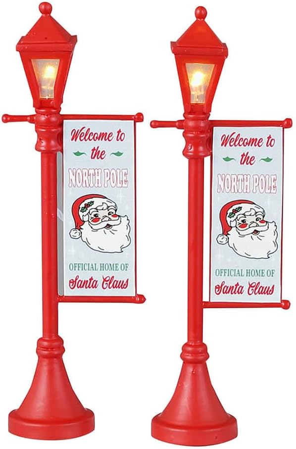 34091 Santa's Wonderland Accessory: North Pole Lamppost (Set of 2)